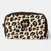 ヒョウの皮モダン、動物の花弁、モノグラム ドップキット (正面)