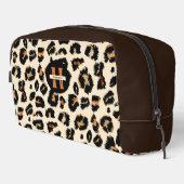 ヒョウの皮モダン、動物の花弁、モノグラム ドップキット (右コーナー)