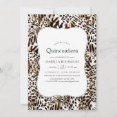 ヒョウの皮膚パターンキンセアニェラ 招待状 (正面)