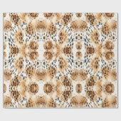 ヒョウの皮膚パターンプリント、サファリ動物をテーマにした ラッピングペーパー (フラット)