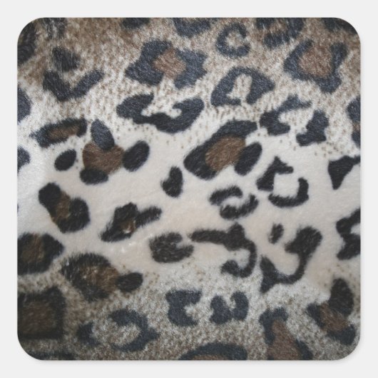ヒョウの皮膚パターン スクエアシール (正面)