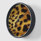 ヒョウの皮膚プリント 壁時計 (傾斜)