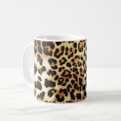 ヒョウの皮、シームレスなパターンデザイン。 コーヒーマグカップ (正面左)