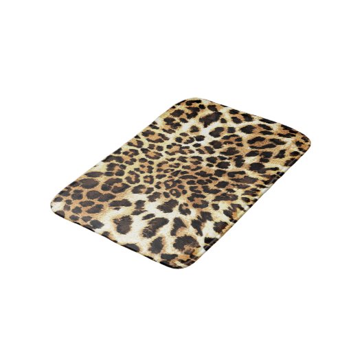 ヒョウの皮、シームレスなパターンデザイン。 バスマット (アングル)