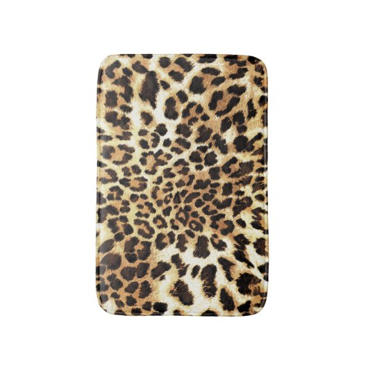 ヒョウの皮、シームレスなパターンデザイン。 バスマット (正面縦)