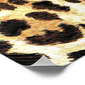 ヒョウの皮、シームレスなパターンデザイン。 ポスター (角)