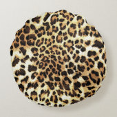 ヒョウの皮、シームレスなパターンデザイン。 ラウンドクッション (裏面)