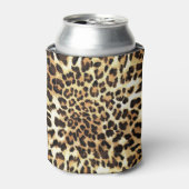 ヒョウの皮、シームレスなパターンデザイン。 缶クーラー (缶正面)