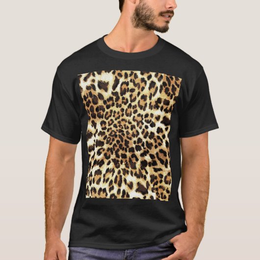 ヒョウの皮、シームレスなパターンデザイン。 Tシャツ (正面)