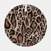 ヒョウの皮：シームレスなパターン。 ガラスオーナメント (裏面)