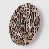 ヒョウの皮:シームレスなパターン。 ラージ壁時計 (傾斜)