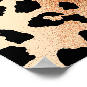 ヒョウの皮。ヒョウスタイリッシュのブラウスデザイン ポスター (角)