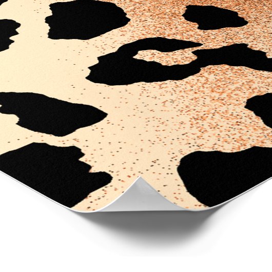 ヒョウの皮。ヒョウスタイリッシュのブラウスデザイン ポスター (角)
