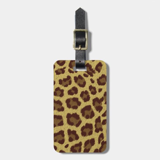 ヒョウの皮 ラゲッジタグ (正面縦)
