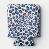 ヒョウの皮：ヴィンテージのシームレスなパターン。 缶クーラー (裏面)