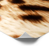 ヒョウの皮、本物の野生動物のパターン。 ポスター (角)