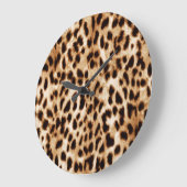 ヒョウの皮、本物の野生動物のパターン。 ラージ壁時計 (傾斜)