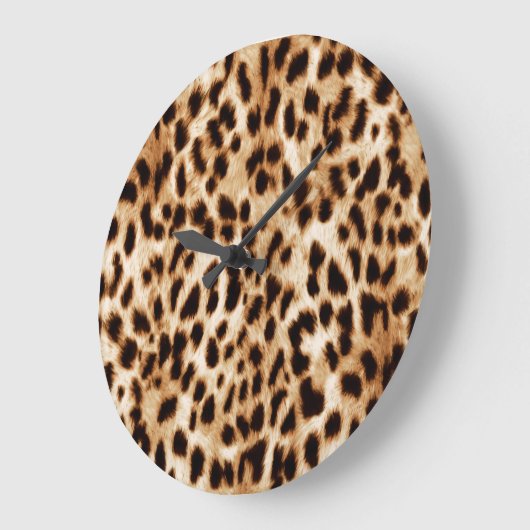 ヒョウの皮、本物の野生動物のパターン。 ラージ壁時計 (傾斜)