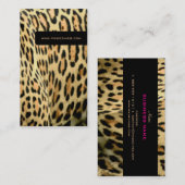ヒョウの皮、生き物の名刺 名刺 (正面/裏面)
