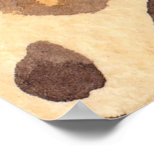 ヒョウの皮imiの水色抽象芸術背景 ポスター (角)