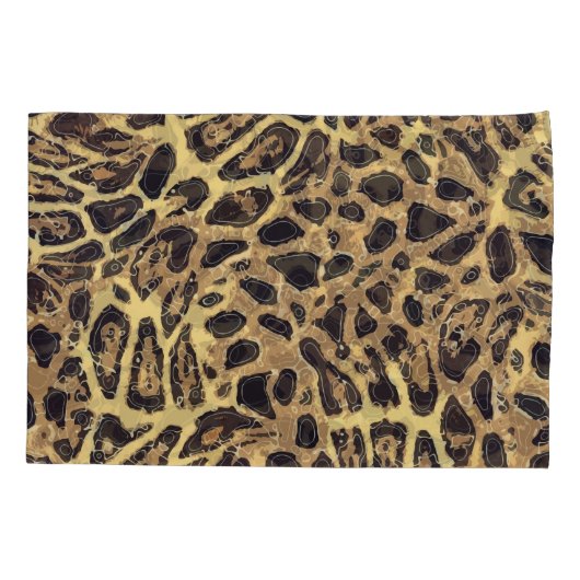 ヒョウの組の枕カバー、標準サイズ 枕カバー (裏面-左)