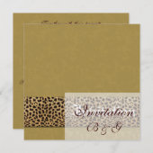 ヒョウの結婚式招待状 招待状 (正面/裏面)