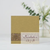 ヒョウの結婚式招待状 招待状 (スタンド正面)