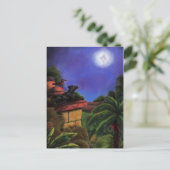 ヒョウの絵画鳥のジャングルテンプルクリスマススター シーズンポストカード (スタンド正面)