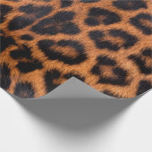 ヒョウの肌の質感：ヒョウの斑点の部分を閉じる ラッピングペーパー (角)