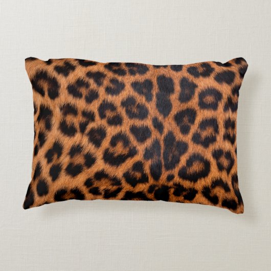 ヒョウの肌の質感:ヒョウの斑点をクローズアップ アクセントクッション (裏面)