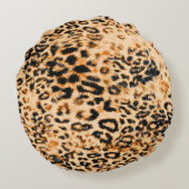 ヒョウの肌の質感、ヒョウ柄 ラウンドクッション (裏面)