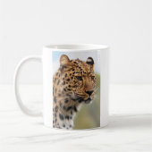 ヒョウの肖像 コーヒーマグカップ (左)