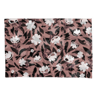 ヒョウの背景の花のパターン。 枕カバー