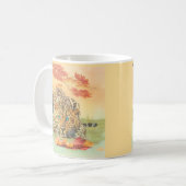 ヒョウの芸術 コーヒーマグカップ (正面左)
