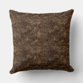 ヒョウの茶色と黒の柄 クッション (裏面)