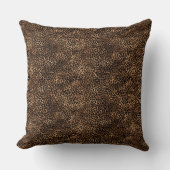 ヒョウの茶色と黒の柄 クッション (正面)