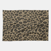 ヒョウの茶色の印刷 キッチンタオル (横)