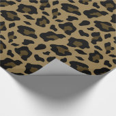 ヒョウの茶色の柄アニマルプリント ラッピングペーパー (角)