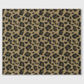 ヒョウの茶色の柄アニマルプリント ラッピングペーパー (フラット)