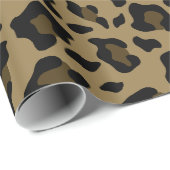 ヒョウの茶色の柄アニマルプリント ラッピングペーパー (ロールコーナー)
