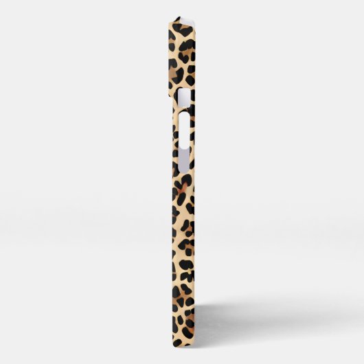 ヒョウの茶色の模様 iPhoneケース (左側面)