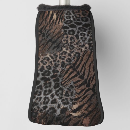 ヒョウの虎の皮トレンディーゴルフヘッドカバー ゴルフヘッドカバー (回転90)