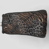 ヒョウの虎の皮トレンディーゴルフヘッドカバー ゴルフヘッドカバー (正面)