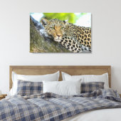 ヒョウの視線 キャンバスプリント (インサイチュ (寝室))