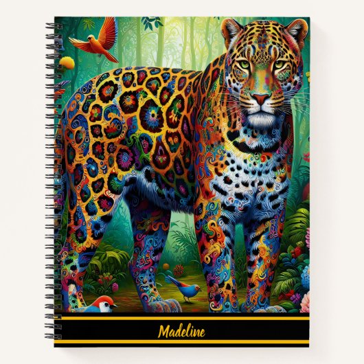 ヒョウの視線：熱帯運動 ノートブック (正面)