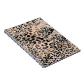 ヒョウの質感、ヒョウのアニマルプリント ノートブック (右側)