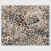 ヒョウの質感、ヒョウのアニマルプリント ラッピングペーパー (フラット)
