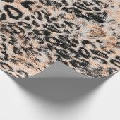 ヒョウの質感、ヒョウのアニマルプリント ラッピングペーパー (角)