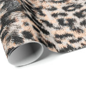 ヒョウの質感、ヒョウのアニマルプリント ラッピングペーパー (ロールコーナー)