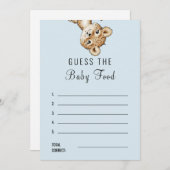 ヒョウの赤ちゃんシャワー推測ベビー食品の答え 招待状 (正面/裏面)